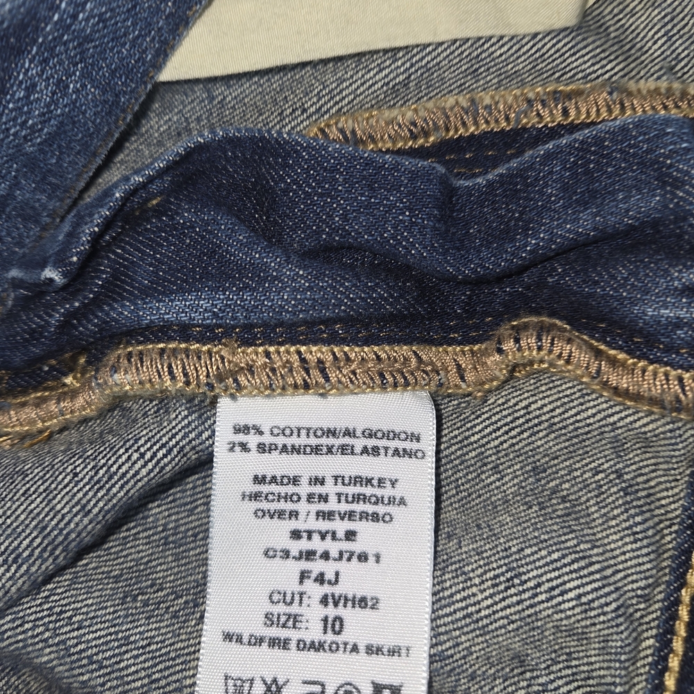Y2K VTG Ralph Lauren Polo Jeans Co. Dark Blue Denim Skirt, Size 10 - Picture 7 of 7